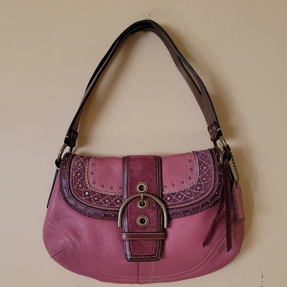 Coach MIA STUDDED Suede Bag